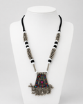 Tribal Afghani Necklace with Multicolor Pendant