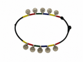Colorful Beaded Coin Choker Necklace