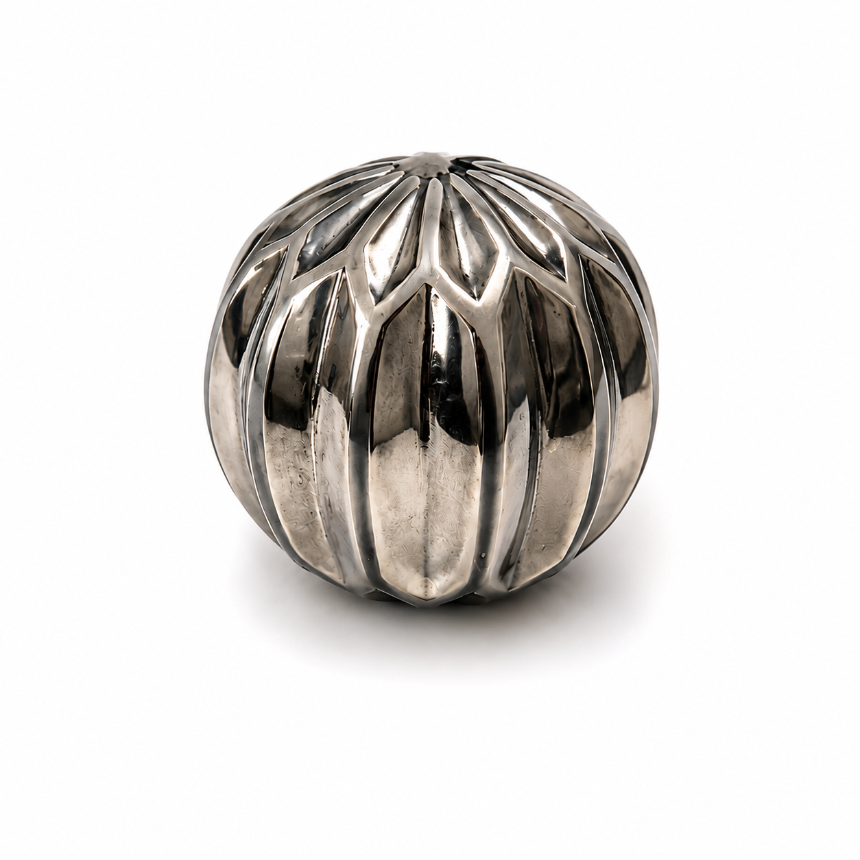Antique Silver Decorative Sphere Ornament