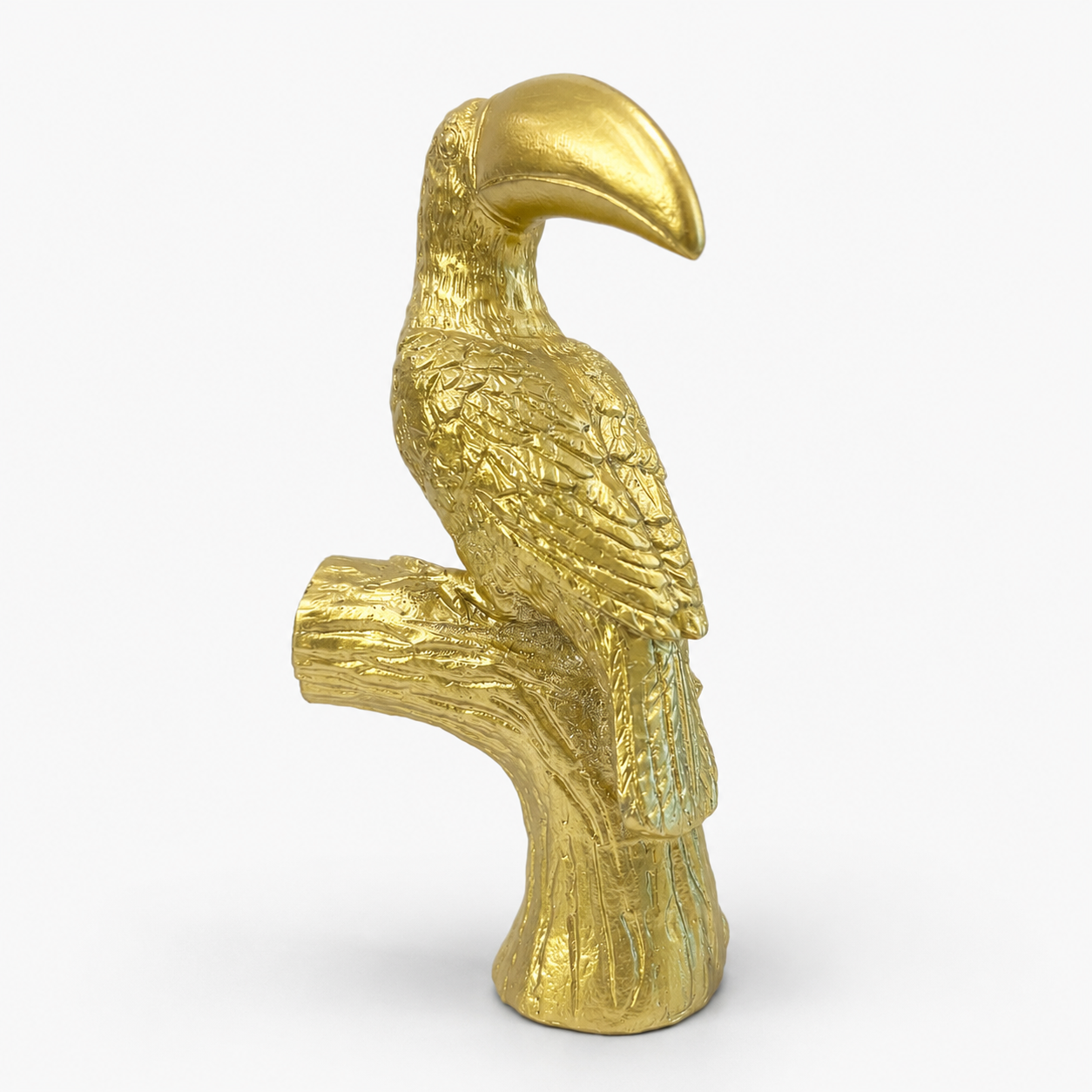 Gold Toucan Bird Sculpture for Home Décor